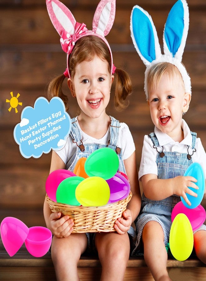 Haconba 48 Pack 5 Inch Large Fillable Easter Eggs Bulk Colorful Plastic Eggs Empty for Easter Basket Fillers Egg Hunt Party Favors, 6 Colors - Image 5